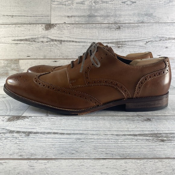 Cole Haan Benton Shoes Mens 12 M Brown Leather Wingtip Oxford Classic Office main image 15